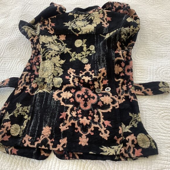 Citron Santa Monica Womens Black Floral Button-Up Jacket Size M - Picture 14 of 16